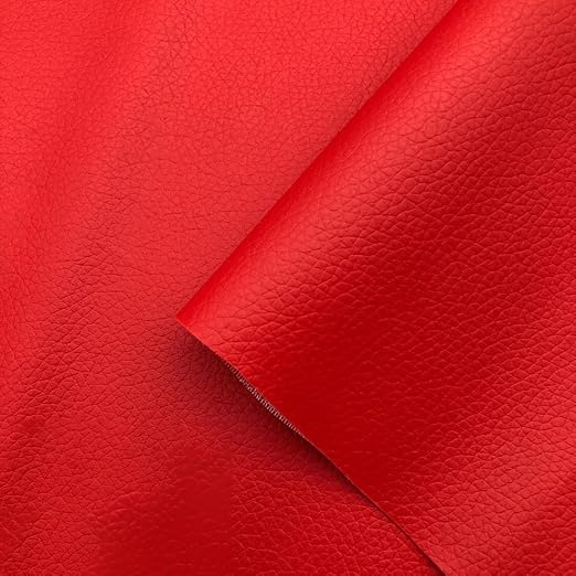 Self Adhesive Leather Repair Patch Red Faux Leather Fabric 19.7 x 54 Inch Leather Repair Tape Kit for Upholstery, Furniture, Couch, Sofa, Car Seats, Chairs