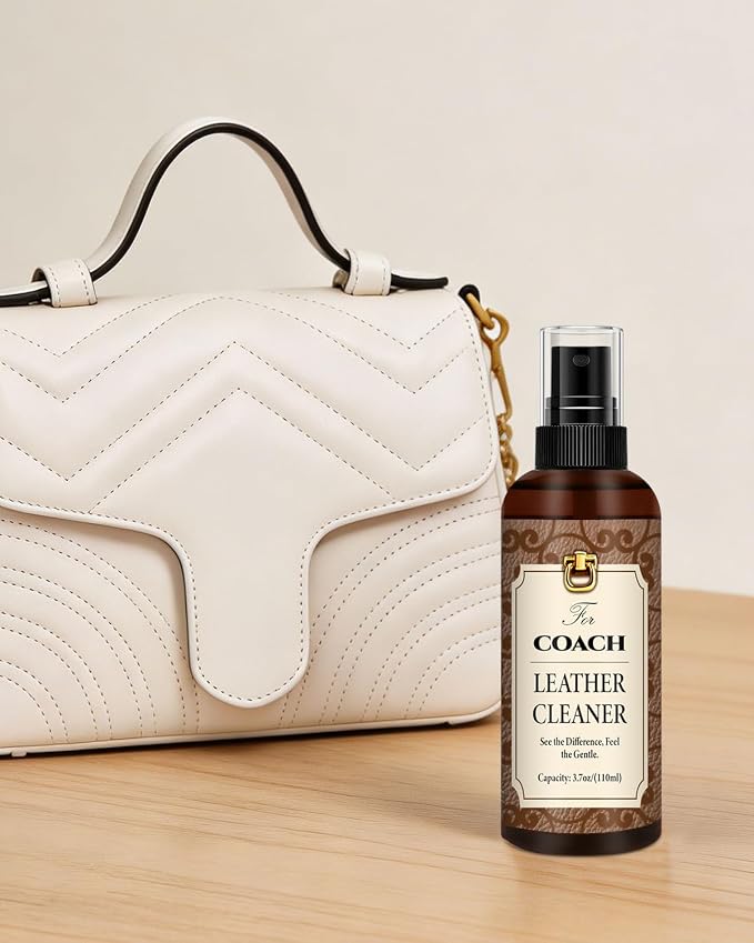 Leather Cleaner Set for Coach, Powerful Stain Removal | Eliminate Stains, Oil, and Dirt, Restores Original Shine to Bags, Non-Toxic Formula, Suitable for Coach Leathers