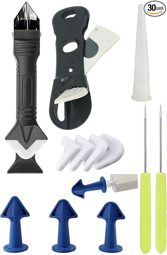 30pcs Plastic Caulking Gun extender Caulk Nozzle Tip Tool (0.51, Pounds)