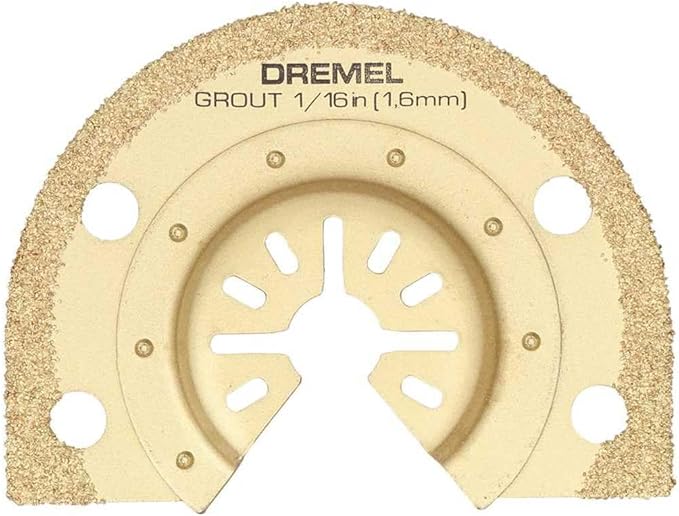 Dremel MM501-1/16-Inch Oscillating Multitool Blade for Grout Removal, Fast Cutting Carbide Accessory - Universal Quick- Fit Interface Fits Bosch, Makita, Milwaukee, and Rockwell