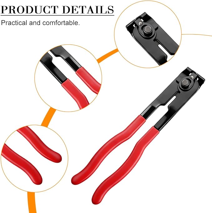 Car CV Joint Axle Boot Clamp Plier with 20PCS Crimp Bands, Heavy Duty ATV CV Hose Axle Clamp Tool Kit, Automotive Ear Type Extension Boot Band Tool, Universal for Most Vehicles