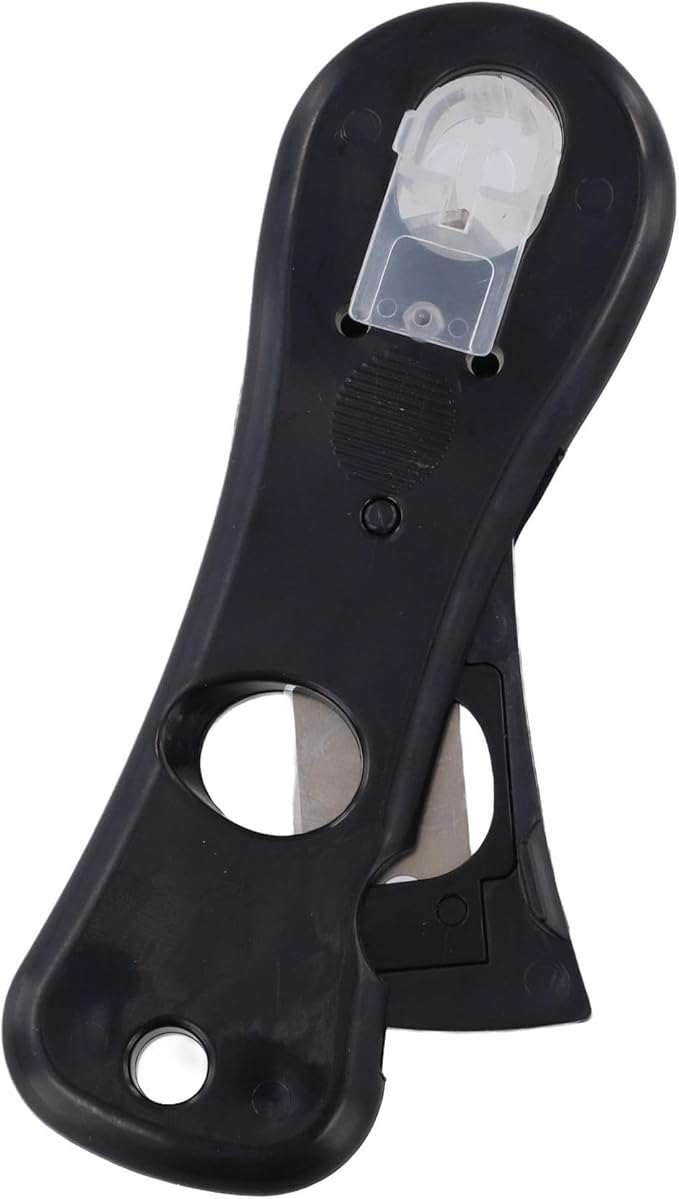 Cut Caulking Tool with 45-Degree Angle Cutter for Sealant Nozzle, Silicone Cartridge Opener and Caulk Cap Remover, Built-in Protective Cover, Black