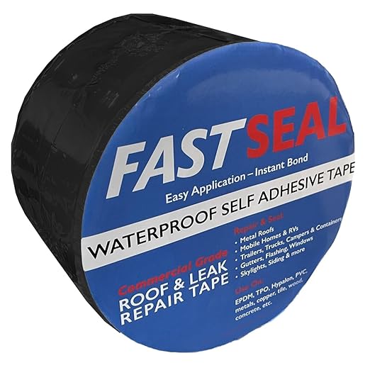 RV Roof Tape, 4" x 50' Black, RV Sealant Tape for Camper Roof Repair, Trailer Roof Sealant, Stop Camper Roof Leaks, UV-Resistant - Eternabond Equivalent (4" x 50', Black)