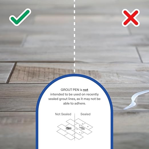 Grout Pen Grout Paint: Waterproof Tile Paint Grout Refresh Restorer for Floor, Kitchen & Bathroom Shower Tiles - Winter Grey - Can Size for Larger Projects - 125ml (4.2oz)