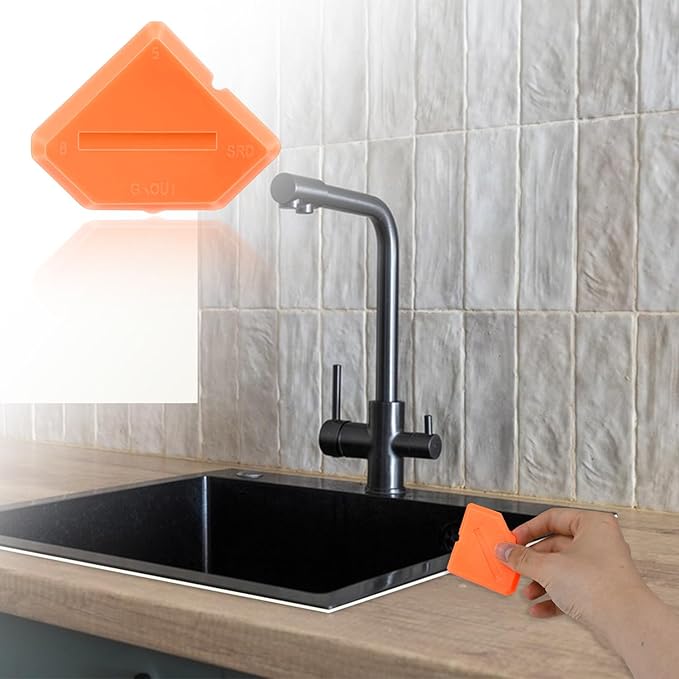 3 Pcs Silicone Caulking Tool Set, Sealant Grout Finishing Tools for Kitchen Bathroom Floor, Professional Caulking Tools Kit, Reusable caulk Smoothing Applicator, Easy to Use Caulk Finishing Tool Set.