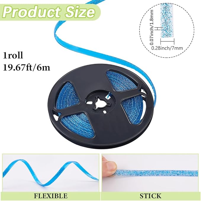 GORGECRAFT 6m x 8mm Gap Tape Ceramic Tile Caulk Strip Self-Adhesive Decorative Sealing Tape Royal Blue Waterproof Floor Edge Sealant Trim for Kitchen Sink Stove Bathroom Bathtub Ceiling
