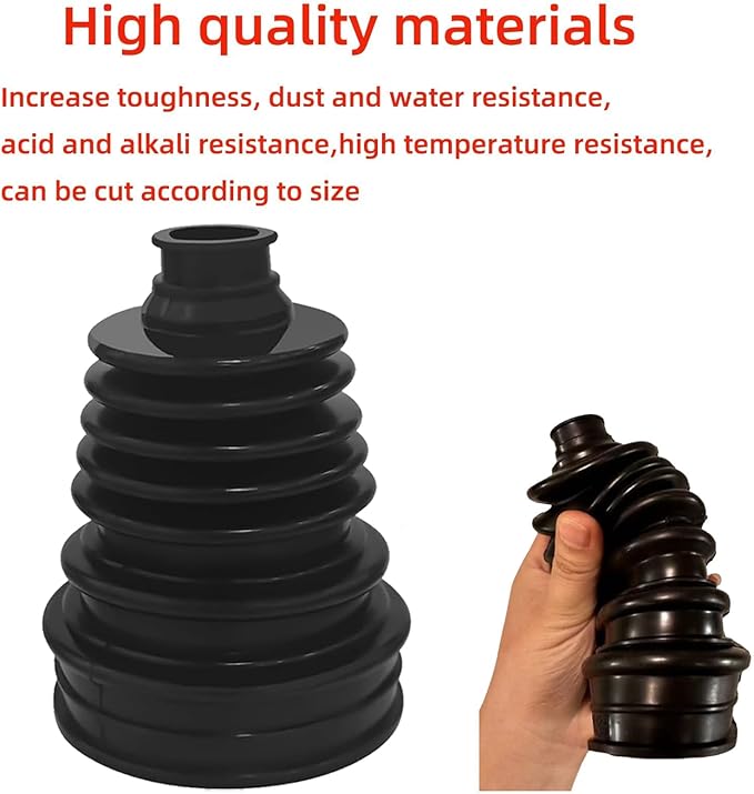 2PCS Silicone CV Boot Repair Kit with Expander Tool and 4 Stainless Steel Clamps Fits for 2.41" 2.81" 3.43" Calibers CV Axle and Tie Rod Joint Universal CV Joint Boot Dustproof and Waterproof
