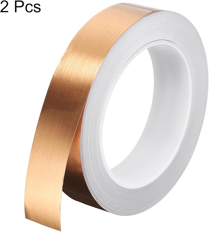 HARFINGTON 2Pcs Floor Tiles Rose Gold Foil Lines Metallic Mirror Tape 0.98" x82 Ft Ft Self Adhesive Decor Floor Wall Seam Sticker Waterproof Gap Sealing Tape for Kitchen Bathroom Cabinet