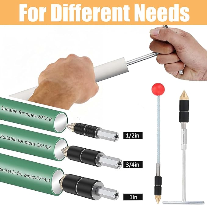 Pipe Water Stopper Kit, Hot Melt Water Stop Needles for Fast Water Leakage Fix Line Pipe Repairs, Stainless Steel Home Improvement Renovation Plumbing Tool for Plumber