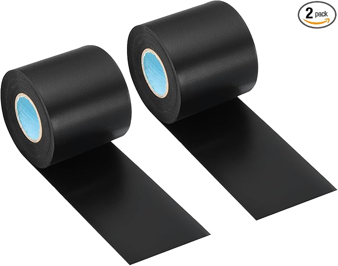 PATIKIL 2.4" x36.1ft Pipe Wrapping Tape, 2 Pack PVC Duct Tape Pipes Insulation Air Conditioner Tube Wrap Waterproof Non Adhesive for HVAC Electrical Black