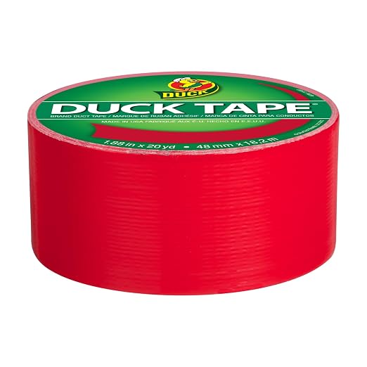 Duck Tape 1265014 1.88" x 20 yd Cha Cherry Tape, Single Roll, Multicolor, (Pack of 6)