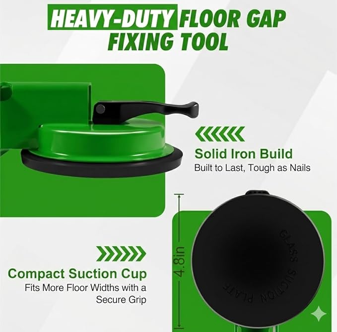 Floor Gap Fixer Tool with Enhanced Suction Cup & Sticky Pads – Easy Laminate, Vinyl & Wood Flooring Gap Repair Tool for Smooth and Textured Floors