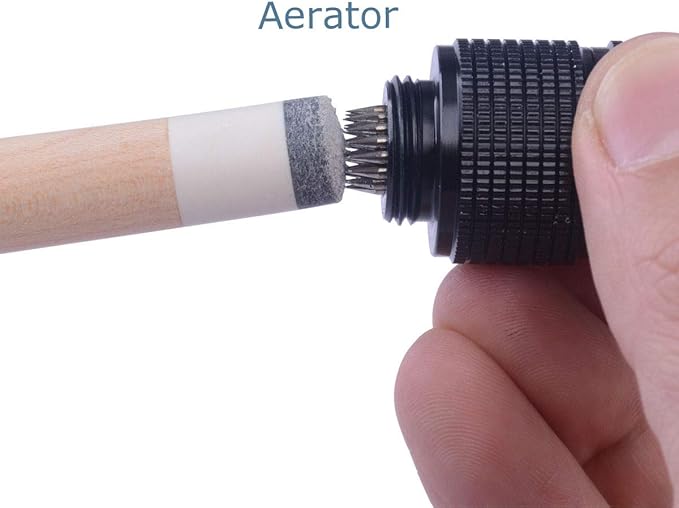 Aluminum 4-in-1 Billiard Pool Cue Tip Accessory Tool Repair Kit (Scuffer, Aerator, Tapper, Joint Protector)