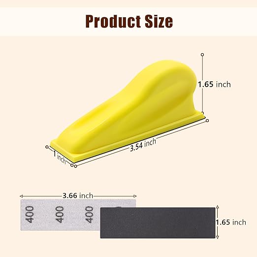 ZEHIQ 130PCS Mini Detail Sanding Kit 60-10000 Grit, Wet/Dry Hook-and-Loop Silicon Carbide Sandpaper with 3.5"x1" Ergonomic PU Sanding Block for DIY Wood Metal Furniture Polishing