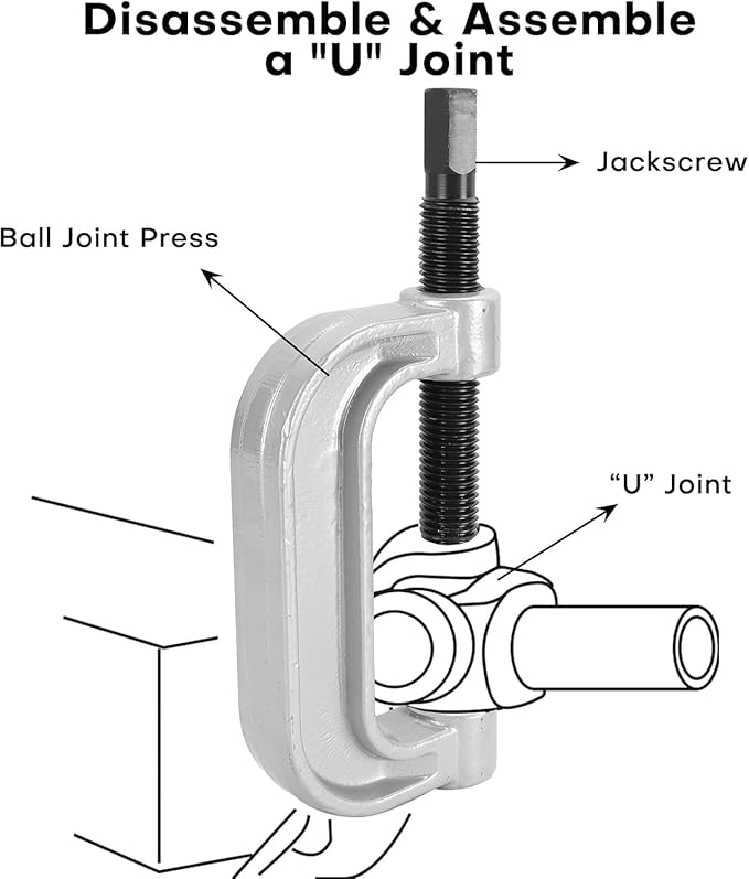 Ball Joint Press & U Joint Removal Tools | Heavy Duty Ball Joint Service Tool with 4-Wheel Drive Adapters for Most 2WD and 4WD Car Pickup and Light Truck (Red)