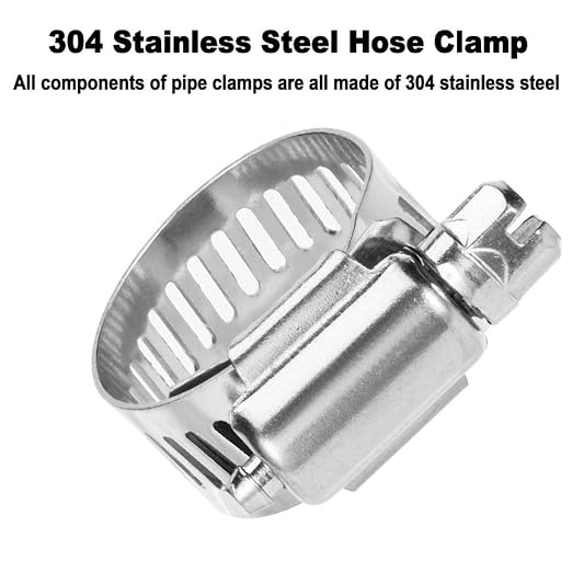 Da by 2 pcs 1/2" (13mm) Brass Tee Barb Fittings for 13mm ID Hose, 6 pcs Stainless Steel Pipe Clamps, 3 Way Union Intersection for Water/Fuel/Air(T)
