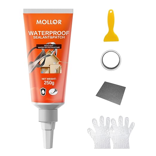 Concrete Crack Filler, Heavy-Duty Cement Crack Filler, Self Leveling Concrete Sealer for Driveway, Walkway, Patio, Waterproof Outdoor Caulking Glue, Gray, 8.8 Floz
