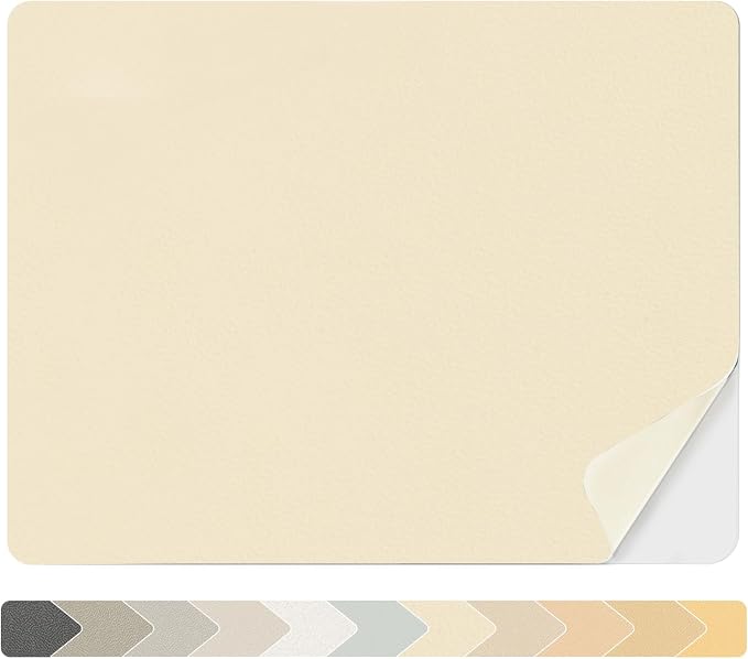 Numola Leather Repair Patch 3×4 inch Self-Adhesive Leather Repair Tape, Scratch/Holes Vinyl Repair Kit for Couch, Car Seat, Sofas, DIY Furniture Upholstery, Chair, Jackets, First-aid(Beige)