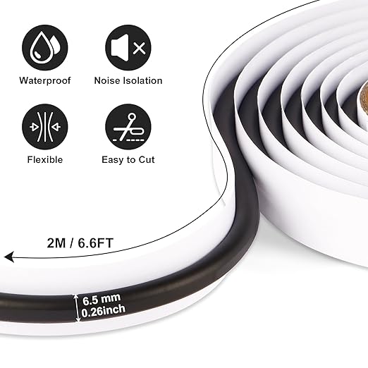 Butyl Tape 2m (6.6FT) - Premium Grade Butyl Rubber Snake Sealant Tape for Car Window/Headlight Leak Sealing & Repair