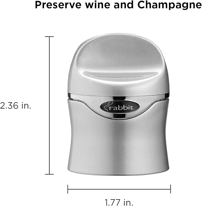 Rabbit Champagne and Wine Sealer, Champagne Preserver, Air-Tight Seal