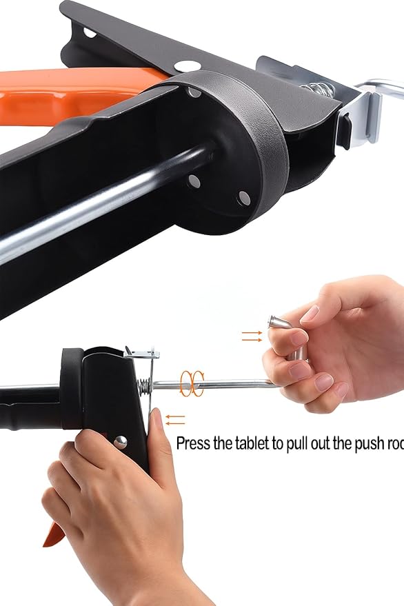 ADAK - Professional Caulking Gun, 10:1 Thrust Ratio, Caulking Gun No Drip, Hand Tool for Silicone & Sealant Application, Smooth Pressure Caulk Gun, Caulking Gun Tool