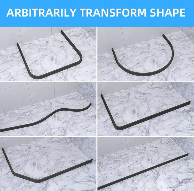 Duzzy 39 Inch Collapsible Shower Water Dam Shower Stopper Barrier and Retention System and Keeps Water Inside Threshold Dry and Wet Separation Suitable for Bathroom and Kitchen