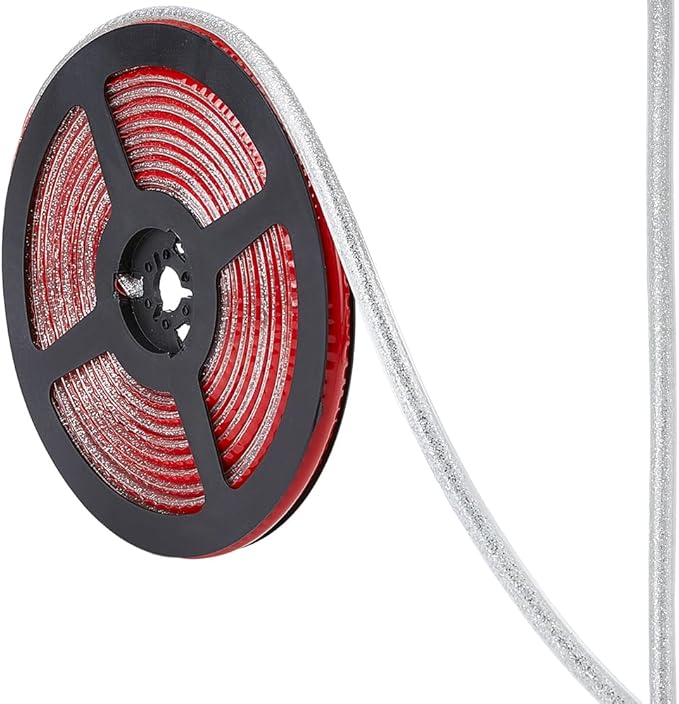 GORGECRAFT 5.5 Yard Gap Tape Self-Adhesive Sealing Strip 0.3 Inch Ceramic Tile Caulk Strips Silver Waterproof Peel and Stick Tape Roll Flexible Triangle Molding Trim for Shower Bathtub Bathroom Toilet