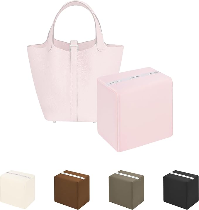 Purse Pillow Insert to Keep Shape - Lightweight Memory Foam Insert with Satin Cover for Home Storage & Travel, Multicolor Options, Fits for Picotin 18(Pink, PC18)
