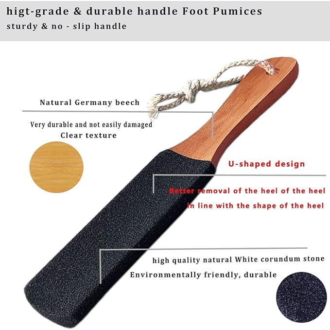 Kinepi Foot Scrubber Pedicure Foot File Pumice Stone,Professional Pedicure Supplies Callus Remove Cracked Heels,Dead Skin,Corn,Scraper File Foot Care Foot Rasp Massage Brush Tools Kit for Men/Women