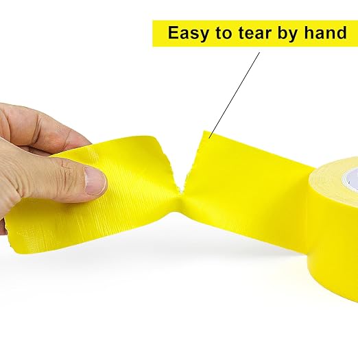 BOMEI PACK Yellow Duct Tape Heavy Dudy,9 Mil Thickness,2 Inches x 30 Yards,Strong Industrial Strength,Flexible,No Residue,Waterproof and Tear by Hand,Multi-Use for Indoor & Outdoor Repairs (5)