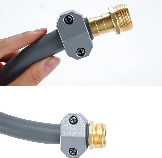 Zinc and Brass Male Clamp Coupling,Fits 3/4" or 5/8" Garden Hose Repair Fitting