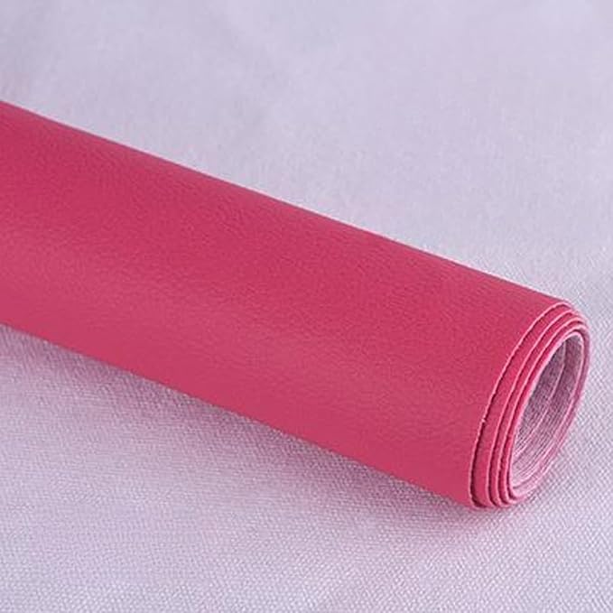 Leather Repair Patch Tape Kit,Self Adhesive Leather Repair Kit for Furniture,Vinyl Repair Kit for Couch,Sofa,Car Seats,Office Chair Luggage (Rose Red,19.69"×53.94")