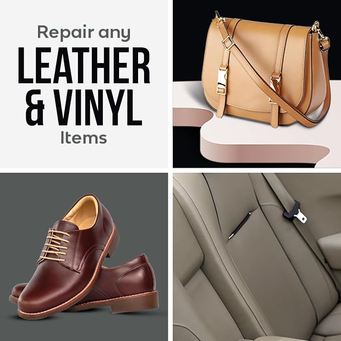 Blend It On Extra Large Black Mix Leather and Vinyl Repair Kit - Now with 6 Ounces for Furniture, Jacket, Sofa, Car Seat, Boots, Easy to Match Colors, Restore Any Material No Mixing Chart Needed