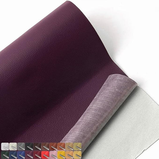 20 X 197 Inches Leather Repair Kit for Furniture, Waterproof Leather Tape Patch Couch Covers Car Seat Repair Self Adhesive Leather Repair Kit (Dark Purple)
