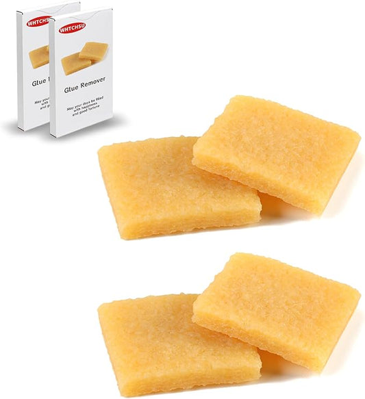 WHTCHSU 4 Pcs Glue and Residue Eraser Rubber Cement Cleaner for Removing Adhesive and Residues from Paper Plastic and More
