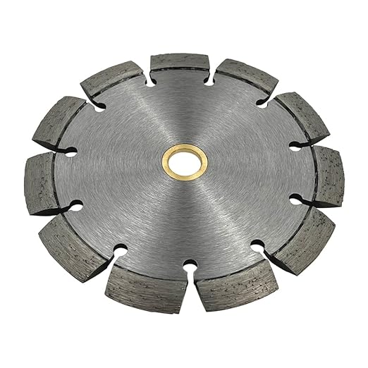 6" Crack Chaser Blade for Cured Concrete, Asphalt Repair or Joint Widen, 0.25" Width, 7/8"-5/8" Non-Threaded Arbor