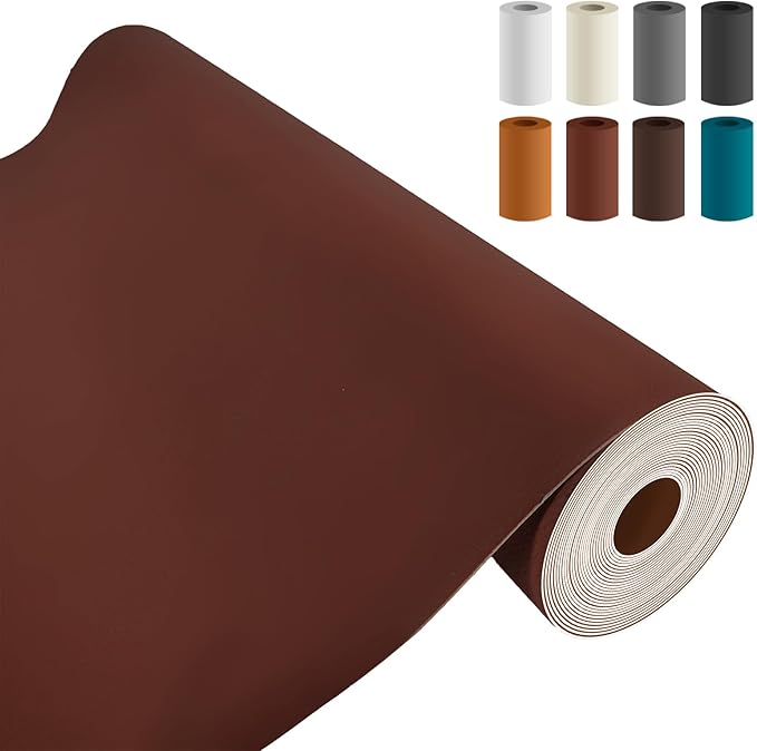 AOOTOOLINK Leather Repair Patch 17X316 Inch Self Adhesive Leather Repair, Large Leather Repair Tape for Couches, Furniture, Car Seats, Cabinets, Sofa, Handbags (Dark Brown, 17X316 Inch)