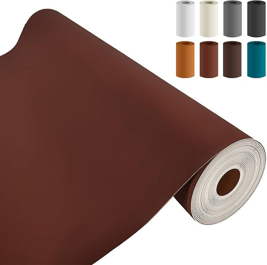 AOOTOOLINK Leather Repair Patch 17X316 Inch Self Adhesive Leather Repair, Large Leather Repair Tape for Couches, Furniture, Car Seats, Cabinets, Sofa, Handbags (Dark Brown, 17X316 Inch)