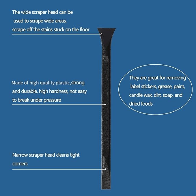 Car Detailing Tools Scraper Small Plastic Scraper Tool, Used in Narrow Spaces and Gaps, Perfect for Removing Oil Stains, Labels, Dirt, Cleaning Car Interior Details(6Pcs scrapers)