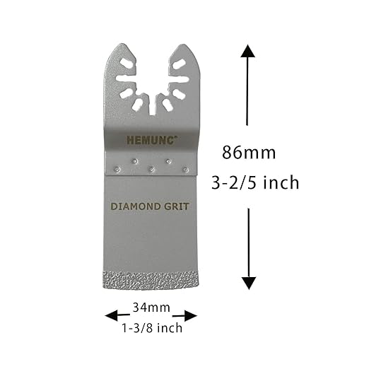 Oscillating Tool Blades, HEMUNC 6PCS Oscillating Multi Tool Diamond Saw Blades for Grout Removal, Flush Cut, Compatible with Dewalt Bosch Dremel Rockwell Makita Fein Multimaster Milwaukee and More