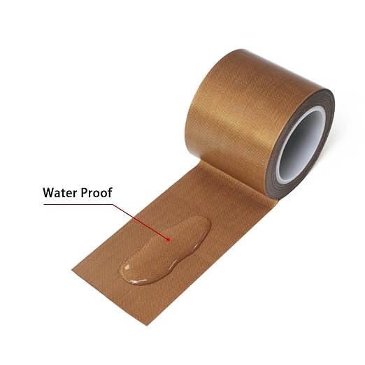 High-Temperature Teflon Fabric Tape, 2 Inch×33 Feet PTFE Tape for Vacuum Sealer Machine, Hand Impulse Sealers Insulation PTFE Coated Fiberglass Adhesive Tape Waterproof, Heat Resistant, Durable