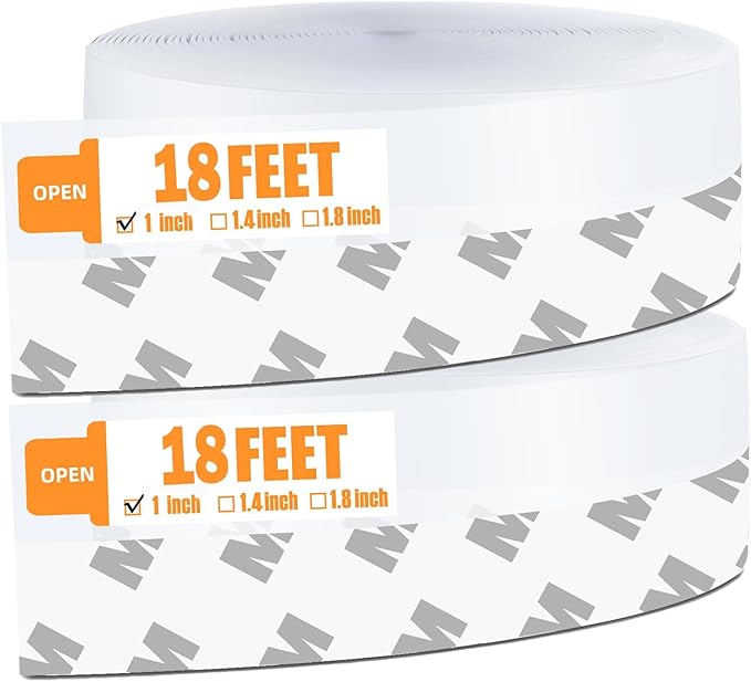 36 Ft Weather Stripping Door Seal Strip Tape,Silicone Door Draft Stopper,Self Adhesive Shower Door Bottom Seal and Door Insulation Strip for Door Frame Windows and Glass Gaps (Transparent, 25mm)