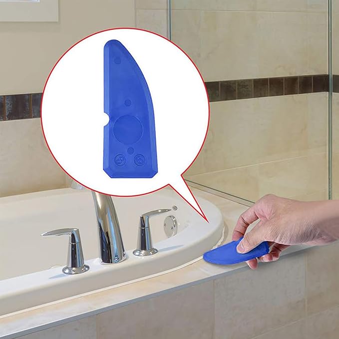 13 Pieces Caulk Tool Kit Sealant Silicone Finishing Tools Caulking Tools for Kitchen Bathroom Floor Sink Joint Sealant Sealing,Reuse and Replace (Blue) US221