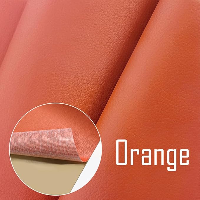 20 X 78 Inches Leather Repair Kit for Furniture, Waterproof Leather Tape Patch Couch Covers Car Seat Repair Self Adhesive Leather Repair Kit, Orange, PG215P9