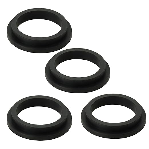 4PCS 45mm (1.77") Multi-Shape Silicone Sealing Gaskets - Convex/L/O-Shaped Washers for Kitchen Sink Drain & Inclined Sliding Joints, Leak-Proof & Durable