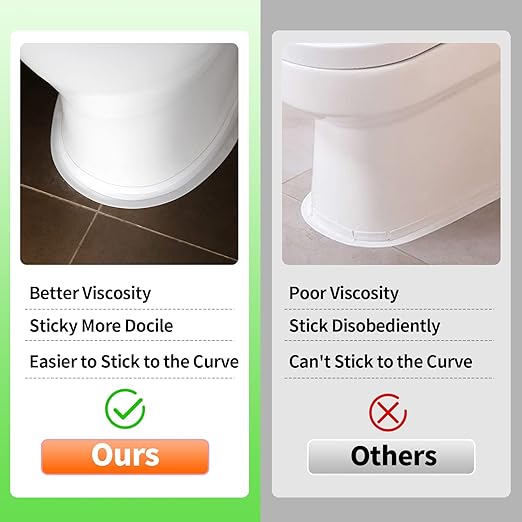 Caulk Tape for Bath and Kitchen, Self Adhesive Caulking Strip for Toilet Base, White Caulk Tape for Bottom of Toilet, Tub Surround, Kitchen Countertop