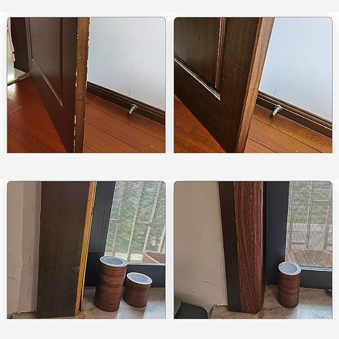 2.2 Inch Wood Grain Repair Tape Door Floor Patch Tape Wallpaper Border Tape Furniture Chair Repair Tape Wood Color Duct Tape Handicraft DIY Tape Golden