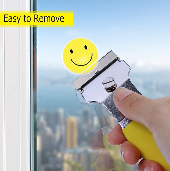 Multi-Purpose Scraper Tool 2 Pack – Metal Razor Blade Scraper Set with 10 Extra Blades, Non Scratch Scraper for Glass Stove Top, Paint Removal, Caulk Remover, Sticker Decal Adhesive Spealloy