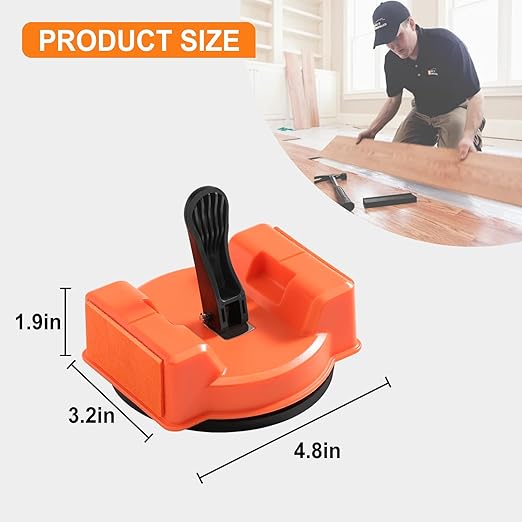 2026 New Heavy Duty Floor Gap Fixer Tool, Laminate Flooring Tools with Enhanced Suction Cup & 5 PCS Sticky Pads for Wood Floor, Laminate, Vinyl Plank, Hardwood