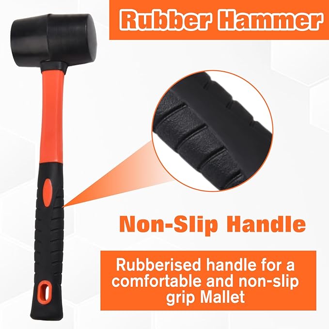 2 Pcs Laminate Floor Repair Kit for Floor Gap Fix Includes Heavy Duty Aluminum Vacuum Double Suction Cups and Rubber Hammer for Lifting Large Glass, Smooth Wooden Floor, Tile